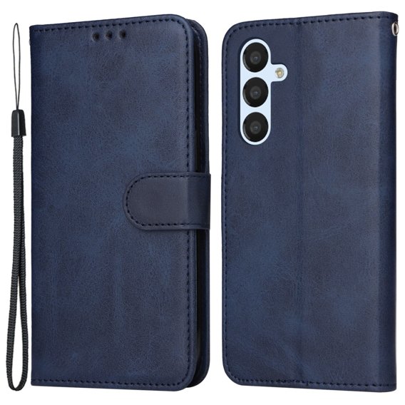 Klopové pouzdro pro Samsung Galaxy A54 5G, Leather Wallet, námořnicky modré