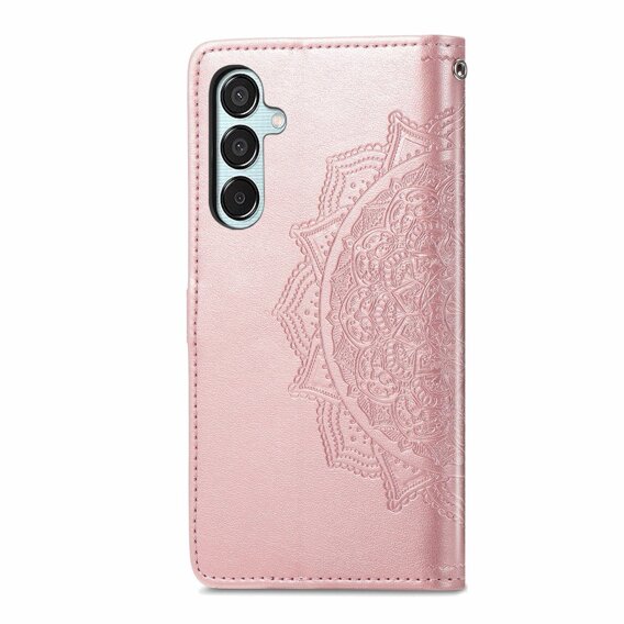 Klopové pouzdro pro Samsung Galaxy M15 5G, Mandala, růžové