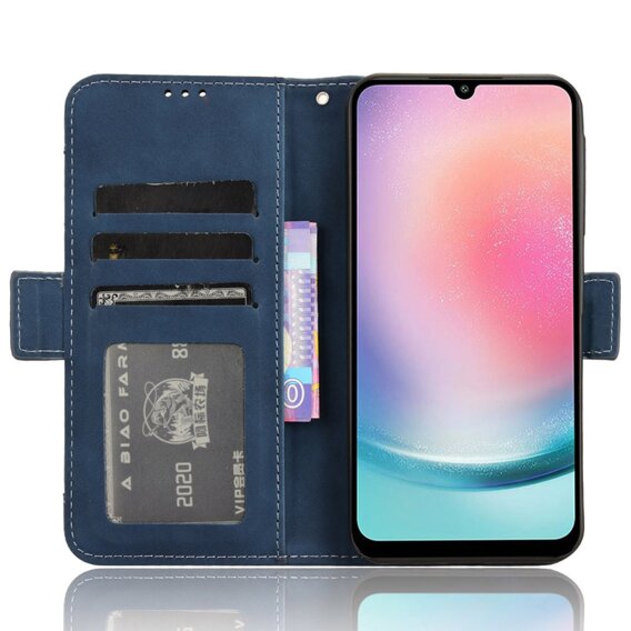 Klopové pouzdro pro Samsung Galaxy M55 5G, Card Slot, námořnicky modré