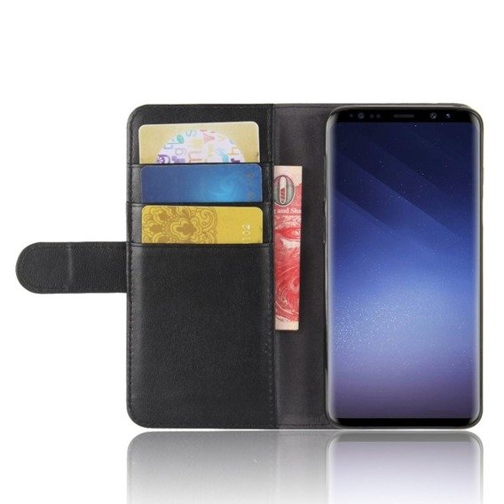 Klopové pouzdro pro Samsung Galaxy S9, Leather Flexi Book, černé