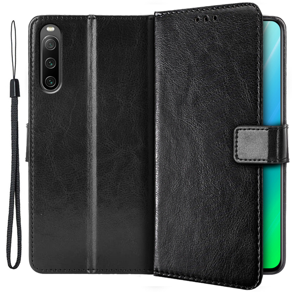 Klopové pouzdro pro Sony Xperia 10 IV, Wallet, černé