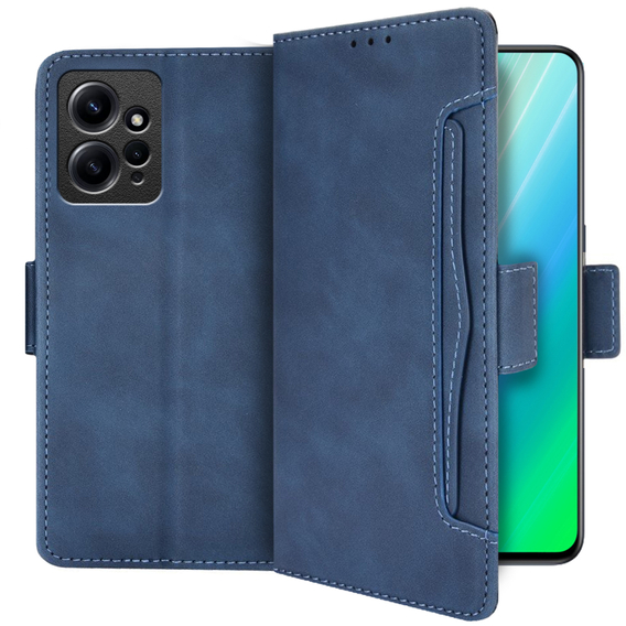 Klopové pouzdro pro Xiaomi Redmi Note 12 4G, Card Slot, námořnicky modré