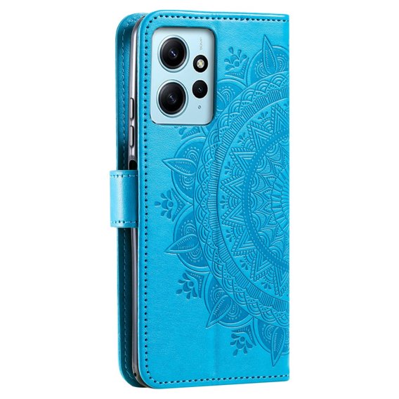 Klopové pouzdro pro Xiaomi Redmi Note 12 4G, Mandala, modré