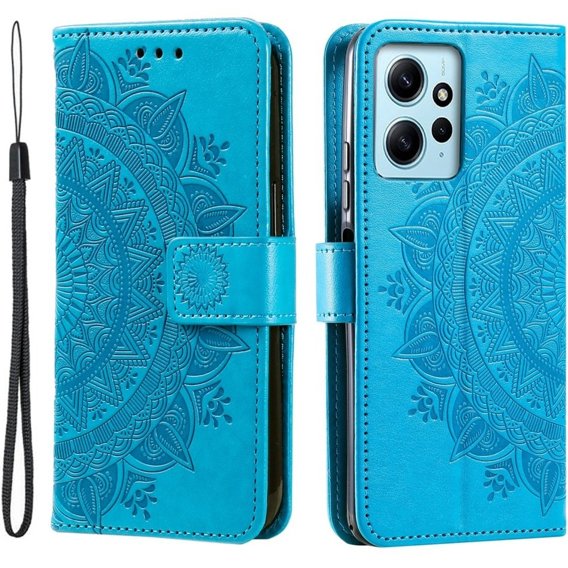 Klopové pouzdro pro Xiaomi Redmi Note 12 4G, Mandala, modré