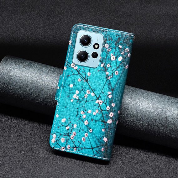 Klopové pouzdro pro Xiaomi Redmi Note 12 Pro 5G / POCO X5 Pro 5G, Wallet, Sakura, modré