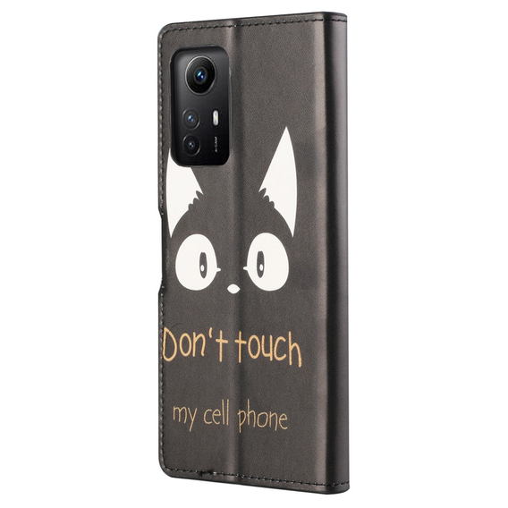 Klopové pouzdro pro Xiaomi Redmi Note 12S, Wallet, don't touch, černé