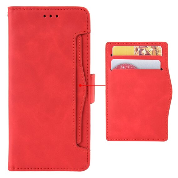 Klopové pouzdro pro Xiaomi Redmi Note 13 5G, Card Slot, červené