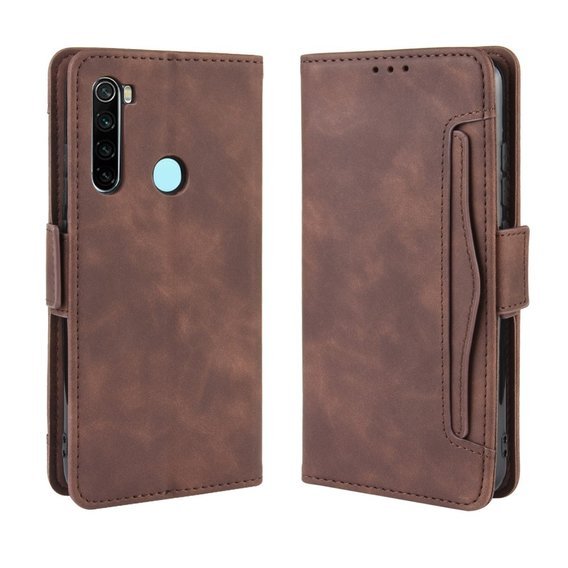 Klopové pouzdro pro Xiaomi Redmi Note 8T, Card Slot, hnědé