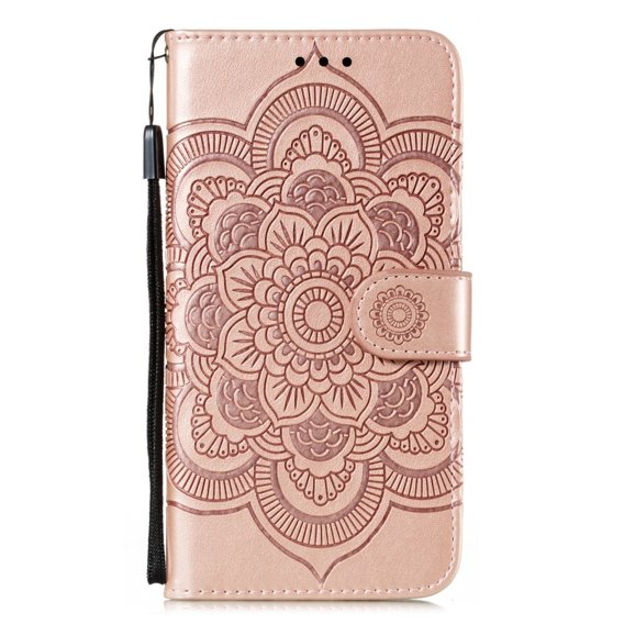 Klopové pouzdro pro Xiaomi Redmi Note 9s/ 9 Pro, Mandala Flower, růžové rose gold