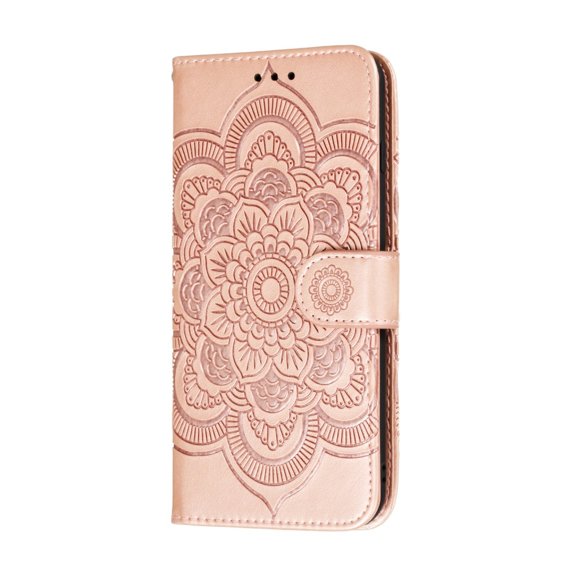 Klopové pouzdro pro Xiaomi Redmi Note 9s/ 9 Pro, Mandala Flower, růžové rose gold