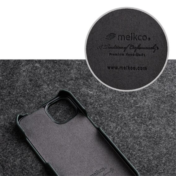 MELKCO flipové pouzdro pro iPhone 13 Pro, kožené, flipové, černé