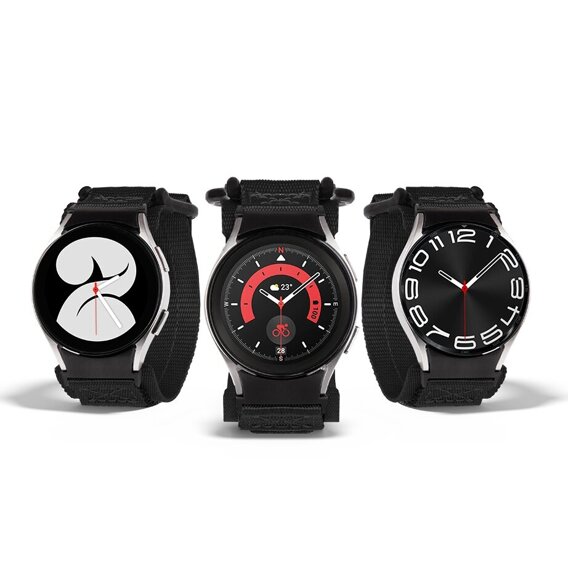 Nylonový opasek ERBORD MP84 Samsung Galaxy Watch 4/5/6 40/42/43/44/45/46/47MM, černý