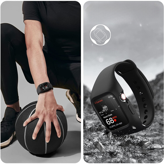 Opasek + pouzdro Suritch pro Apple Watch 4/5/6/7/8/SE 44/45mm, černý