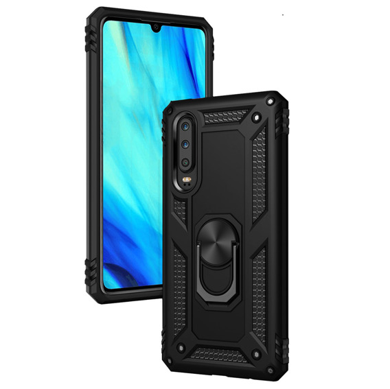 Pancéřové pouzdro pro Huawei P30, Nox Case Ring, černé