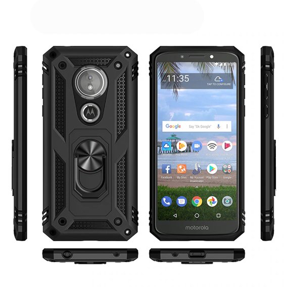 Pancéřové pouzdro pro Motorola Moto E5 / G6 Play, Nox Case Ring, černé