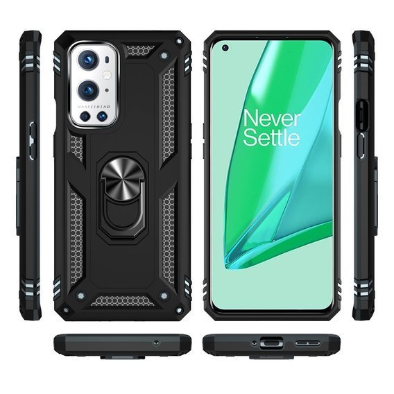 Pancéřové pouzdro pro OnePlus 9 Pro, Nox Case Ring, černé