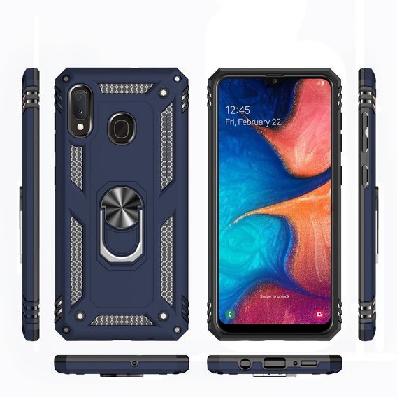 Pancéřové pouzdro pro Samsung Galaxy A20E, Nox Case Ring, modré