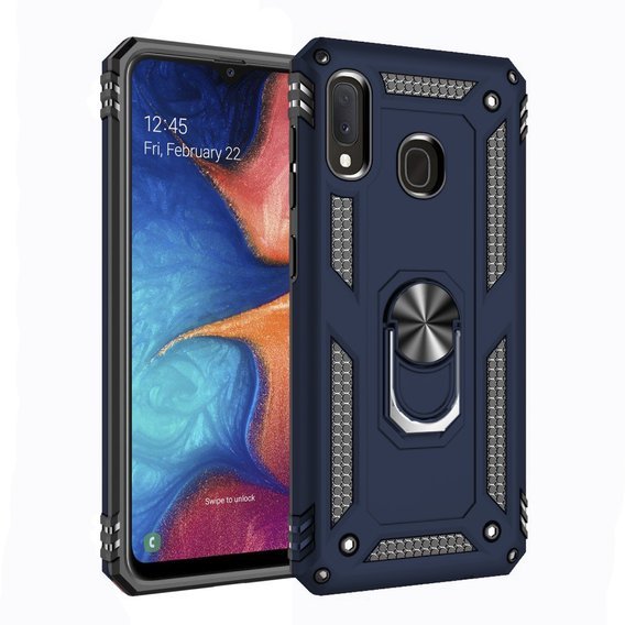 Pancéřové pouzdro pro Samsung Galaxy A20E, Nox Case Ring, modré