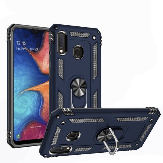 Pancéřové pouzdro pro Samsung Galaxy A20E, Nox Case Ring, modré