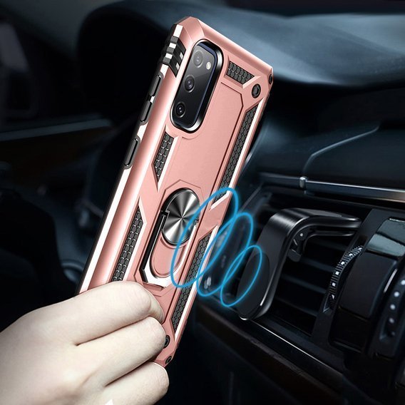 Pancéřové pouzdro pro Samsung Galaxy S20 FE, Nox Case Ring, růžové rose gold