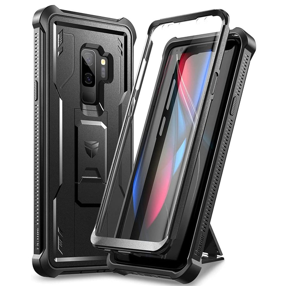 Pancéřové pouzdro pro Samsung Galaxy S9 Plus, Dexnor Full Body, černé