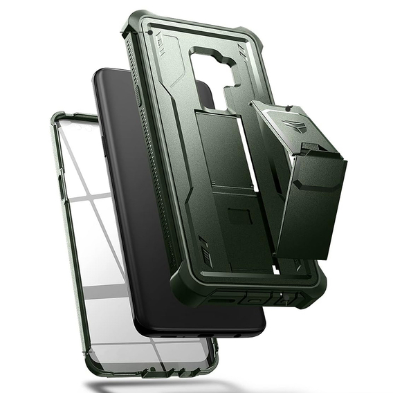 Pancéřové pouzdro pro Samsung Galaxy S9 Plus, Dexnor Full Body, zelené