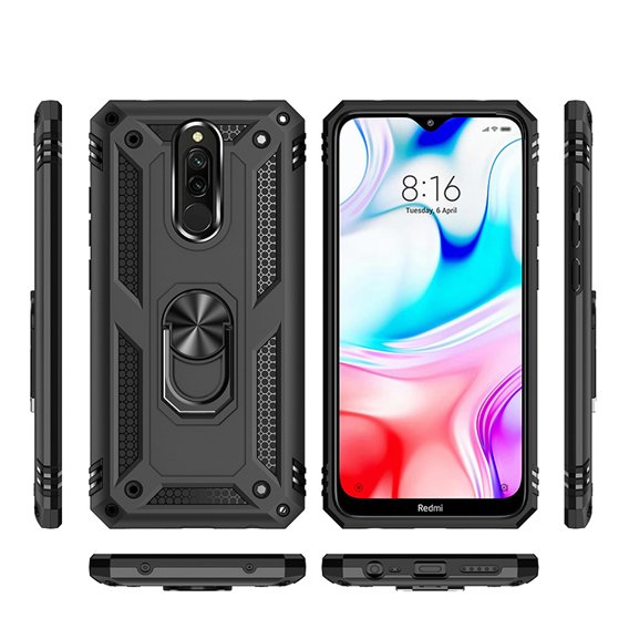 Pancéřové pouzdro pro Xiaomi Redmi 8 / 8A, Nox Case Ring, černé