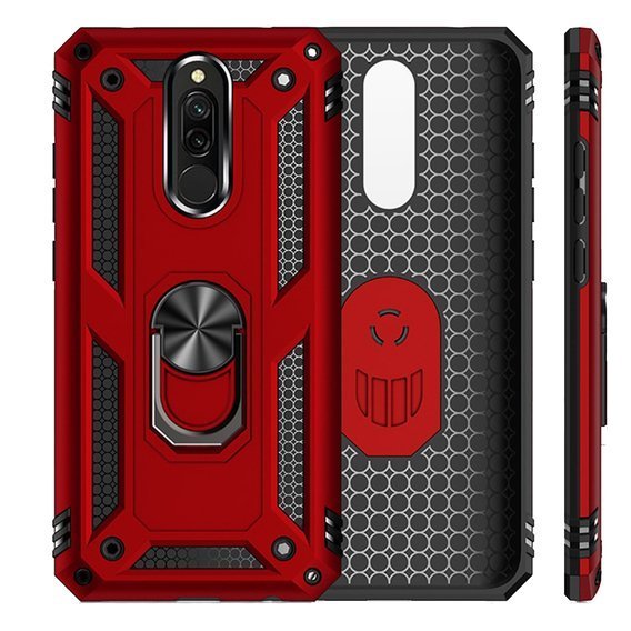 Pancéřové pouzdro pro Xiaomi Redmi 8 / 8A, Nox Case Ring, červené