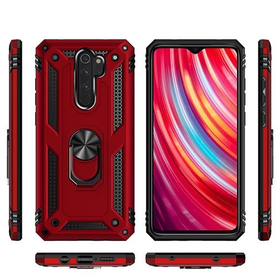 Pancéřové pouzdro pro Xiaomi Redmi Note 8 Pro, Nox Case Ring, červené