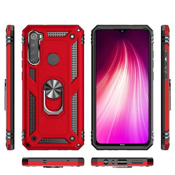 Pancéřové pouzdro pro Xiaomi Redmi Note 8T, Nox Case Ring, červené