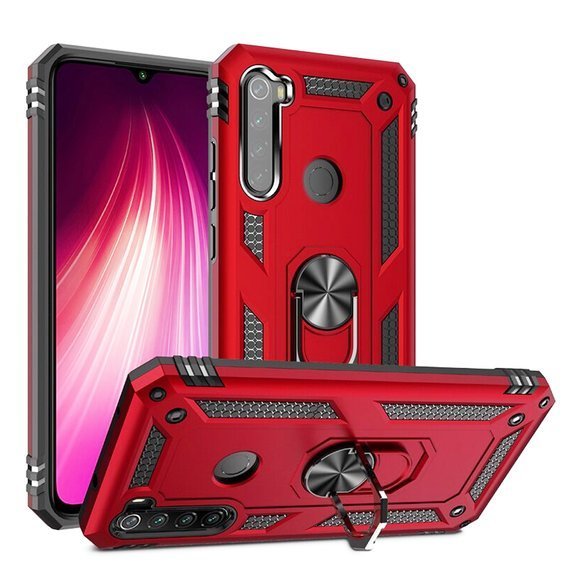 Pancéřové pouzdro pro Xiaomi Redmi Note 8T, Nox Case Ring, červené