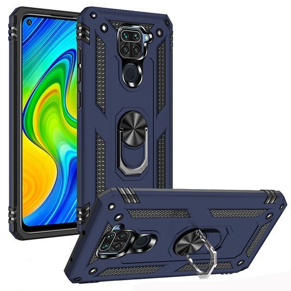 Pancéřové pouzdro pro Xiaomi Redmi Note 9, Nox Case Ring, modré