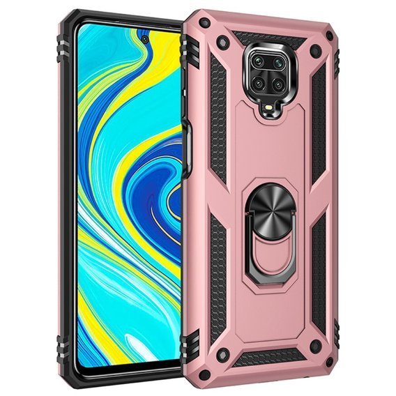 Pancéřové pouzdro pro Xiaomi Redmi Note 9S / 9 Pro, Nox Case Ring, růžové