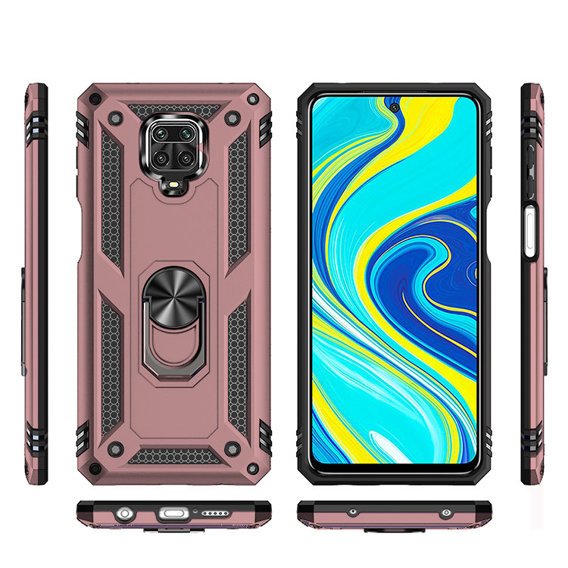 Pancéřové pouzdro pro Xiaomi Redmi Note 9S / 9 Pro, Nox Case Ring, růžové