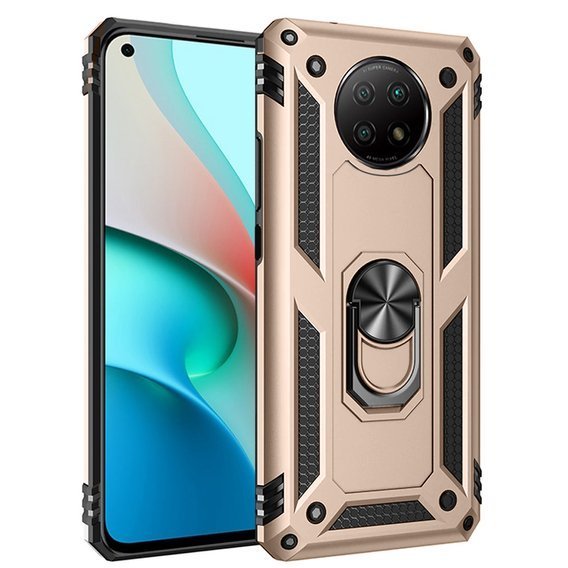 Pancéřové pouzdro pro Xiaomi Redmi Note 9T 5G, Nox Case Ring, zlaté