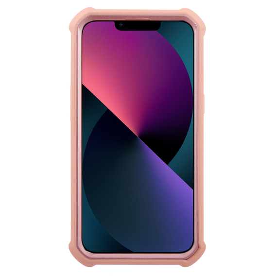 Pancéřové pouzdro pro iPhone 13 / 14, Dexnor Full Body, růžové rose gold