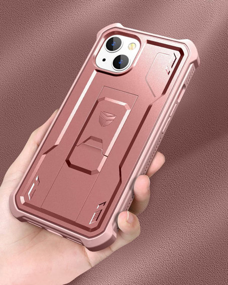 Pancéřové pouzdro pro iPhone 13 mini, Dexnor Full Body, růžové rose gold