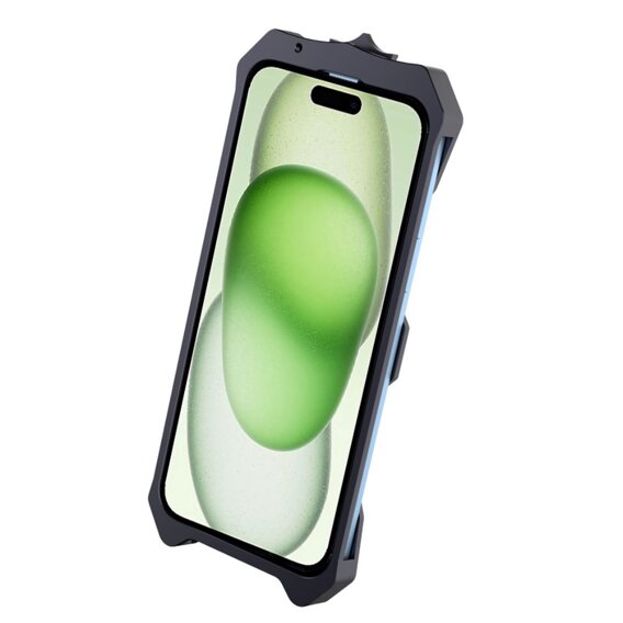 Pancéřové pouzdro pro iPhone 15 Plus, Aluminum Alloy, modré