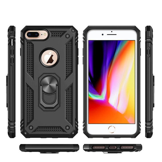 Pancéřové pouzdro pro iPhone 6+ / 6S+ / 7+ / 8+ Plus, Nox Case Ring, černé