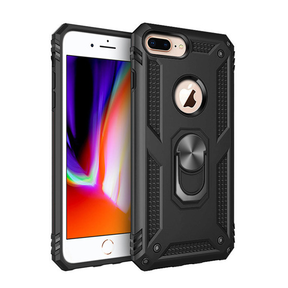 Pancéřové pouzdro pro iPhone 6+ / 6S+ / 7+ / 8+ Plus, Nox Case Ring, černé