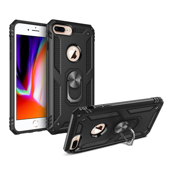 Pancéřové pouzdro pro iPhone 6+ / 6S+ / 7+ / 8+ Plus, Nox Case Ring, černé