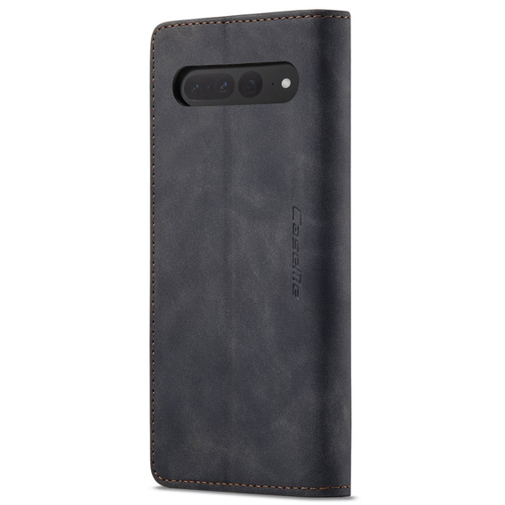 Pouzdro CASEME pro Google Pixel 7 Pro, Leather Wallet Case, černé