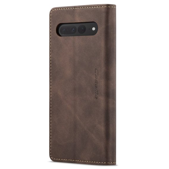 Pouzdro CASEME pro Google Pixel 7 Pro, Leather Wallet Case, hnědé