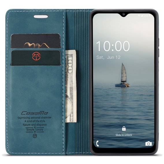 Pouzdro CASEME pro Samsung Galaxy A04S / A13 5G, Leather Wallet Case, zelené