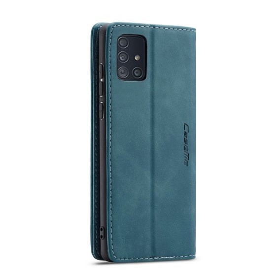 Pouzdro CASEME pro Samsung Galaxy A71, Leather Wallet Case, zelené