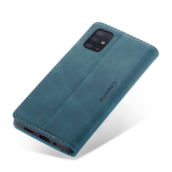 Pouzdro CASEME pro Samsung Galaxy A71, Leather Wallet Case, zelené