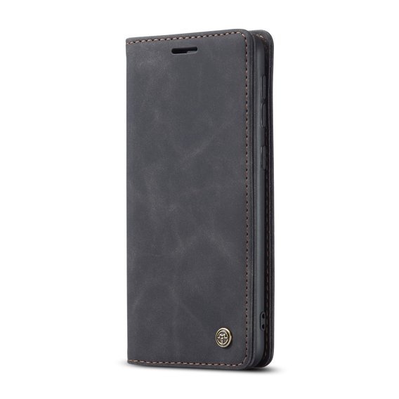 Pouzdro CASEME pro Samsung Galaxy M21, Leather Wallet Case, černé