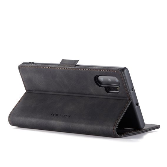 Pouzdro CASEME pro Samsung Galaxy Note 10 Plus/5G, Leather Wallet Case, černé