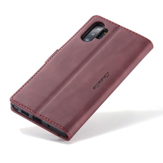 Pouzdro CASEME pro Samsung Galaxy Note 10 Plus/5G, Leather Wallet Case, červené