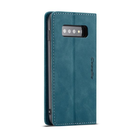 Pouzdro CASEME pro Samsung Galaxy S10 Plus, Leather Wallet Case, modré